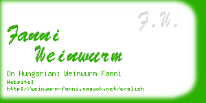 fanni weinwurm business card